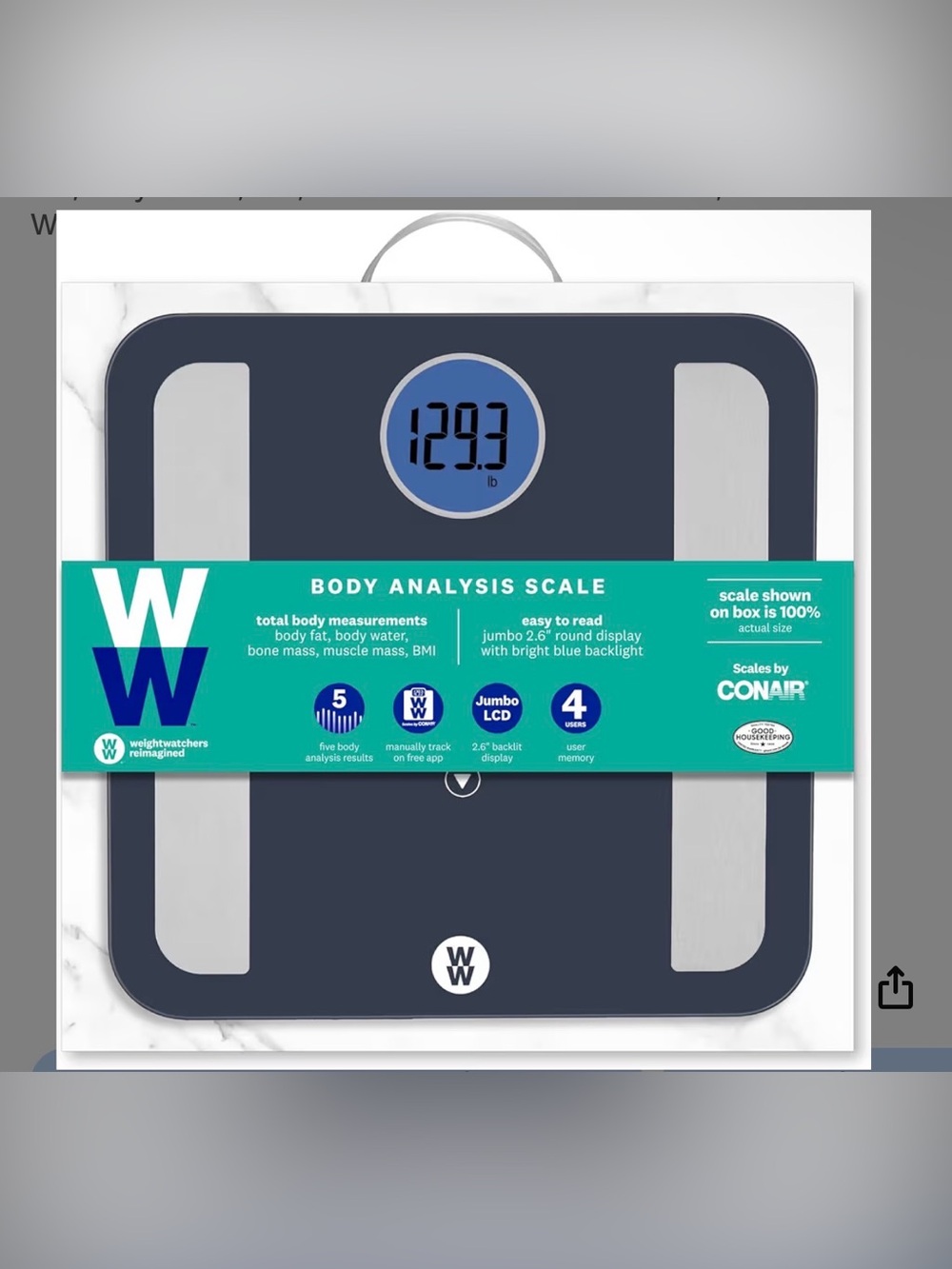 WW Body Analysis Digital Bathroom Scale -